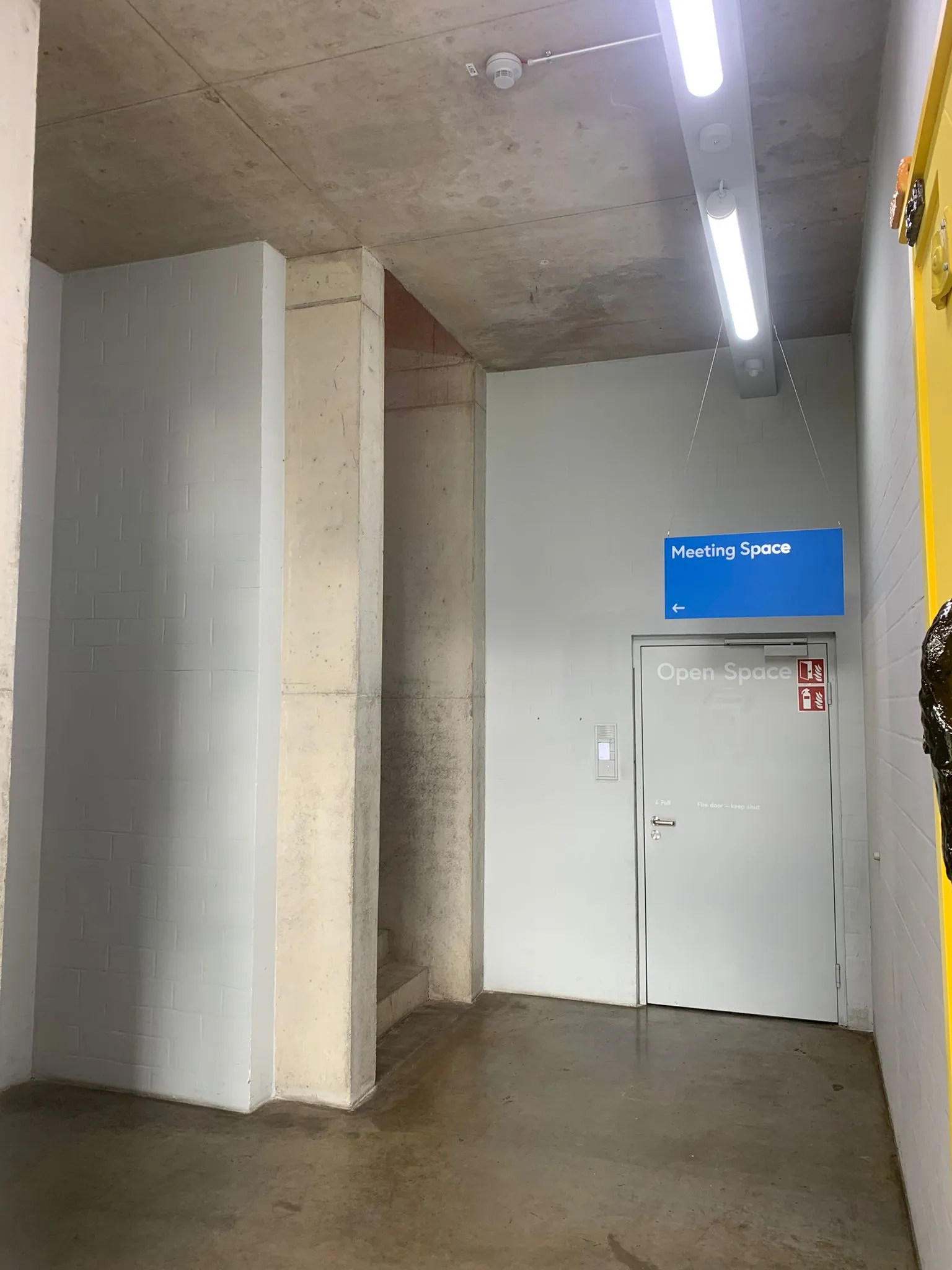 The second flight of stairs