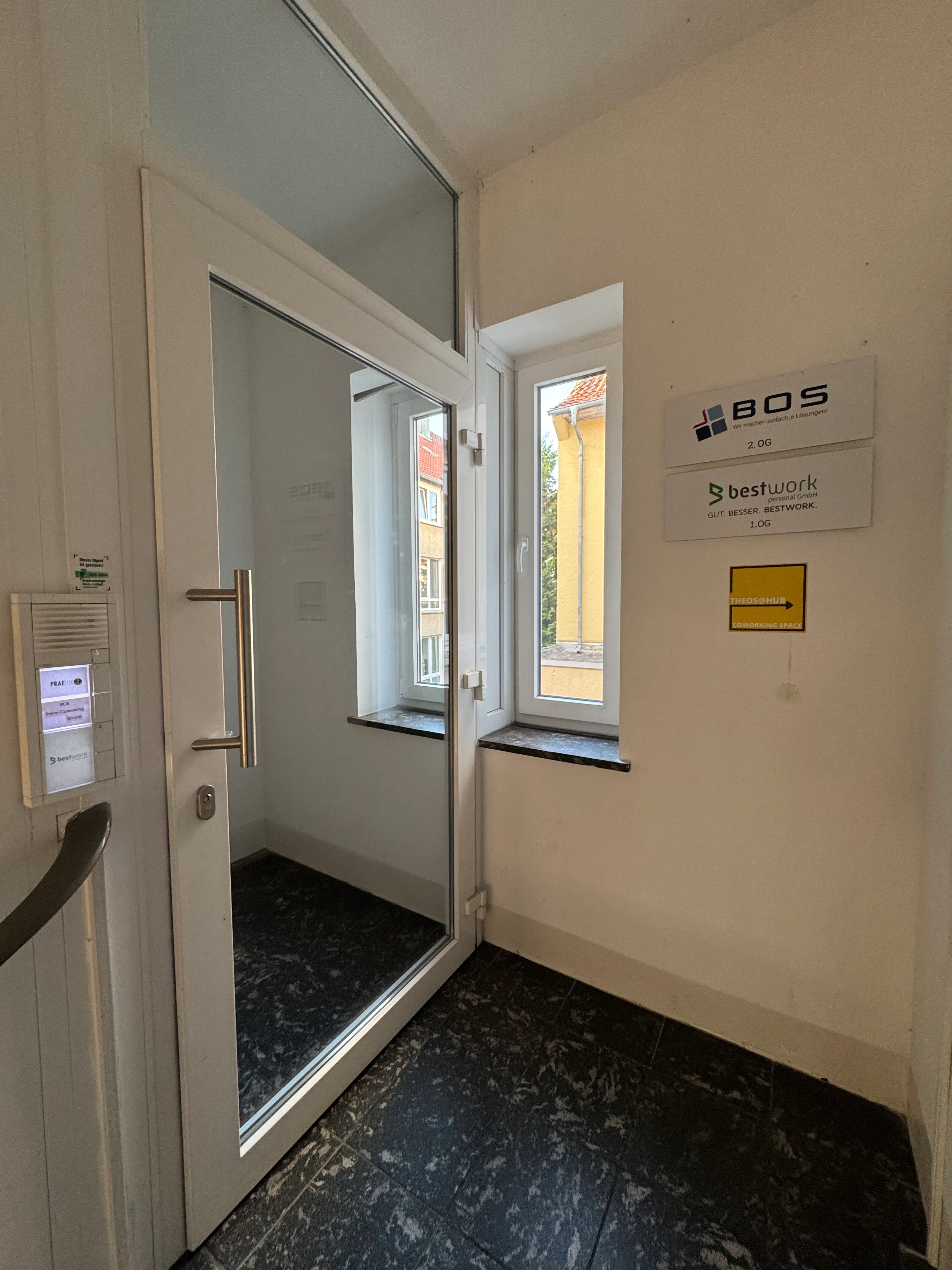 Second door to Theo's Coworking Space