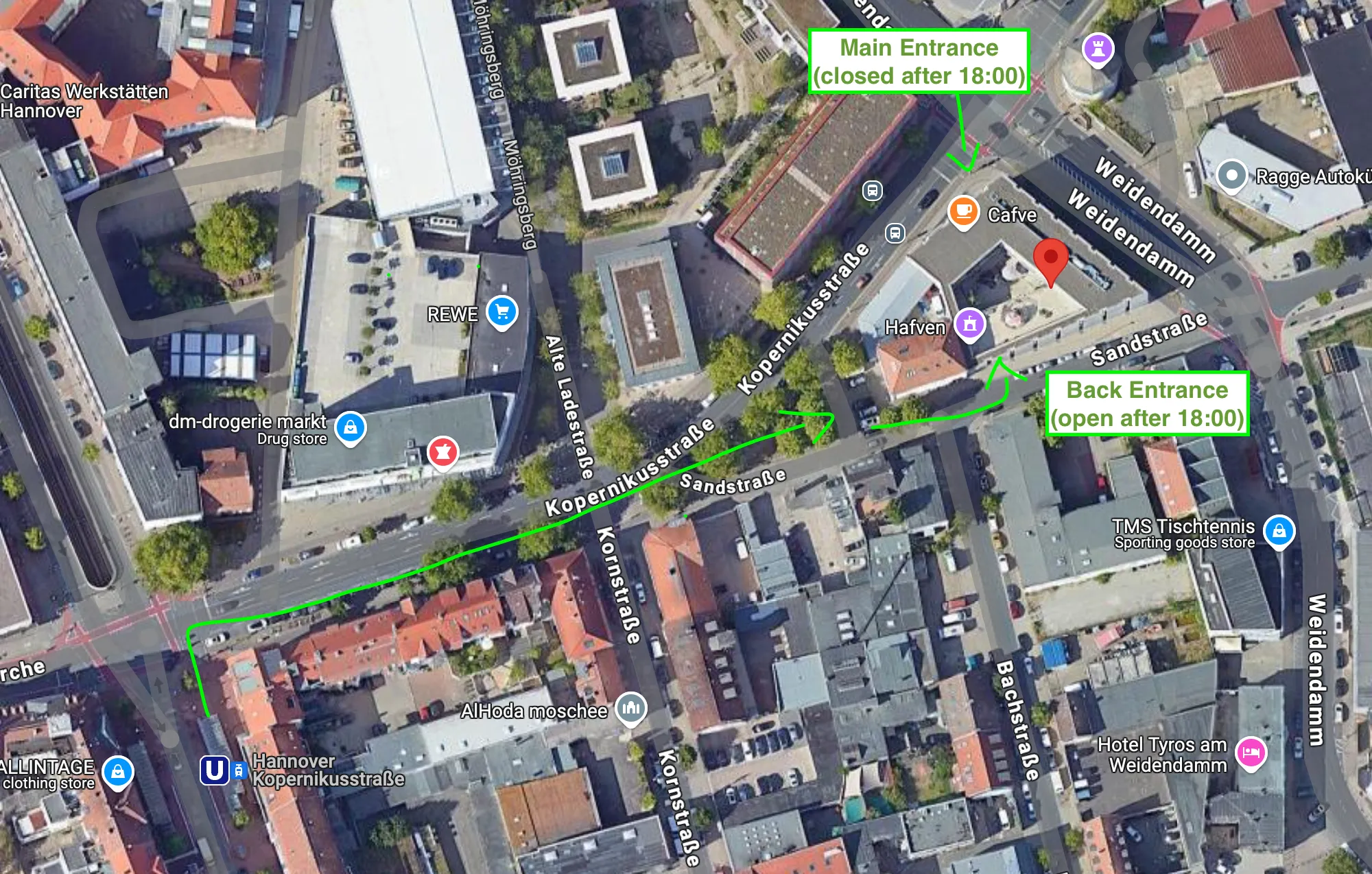 How to get to Hafven from Hannover Main Train Station